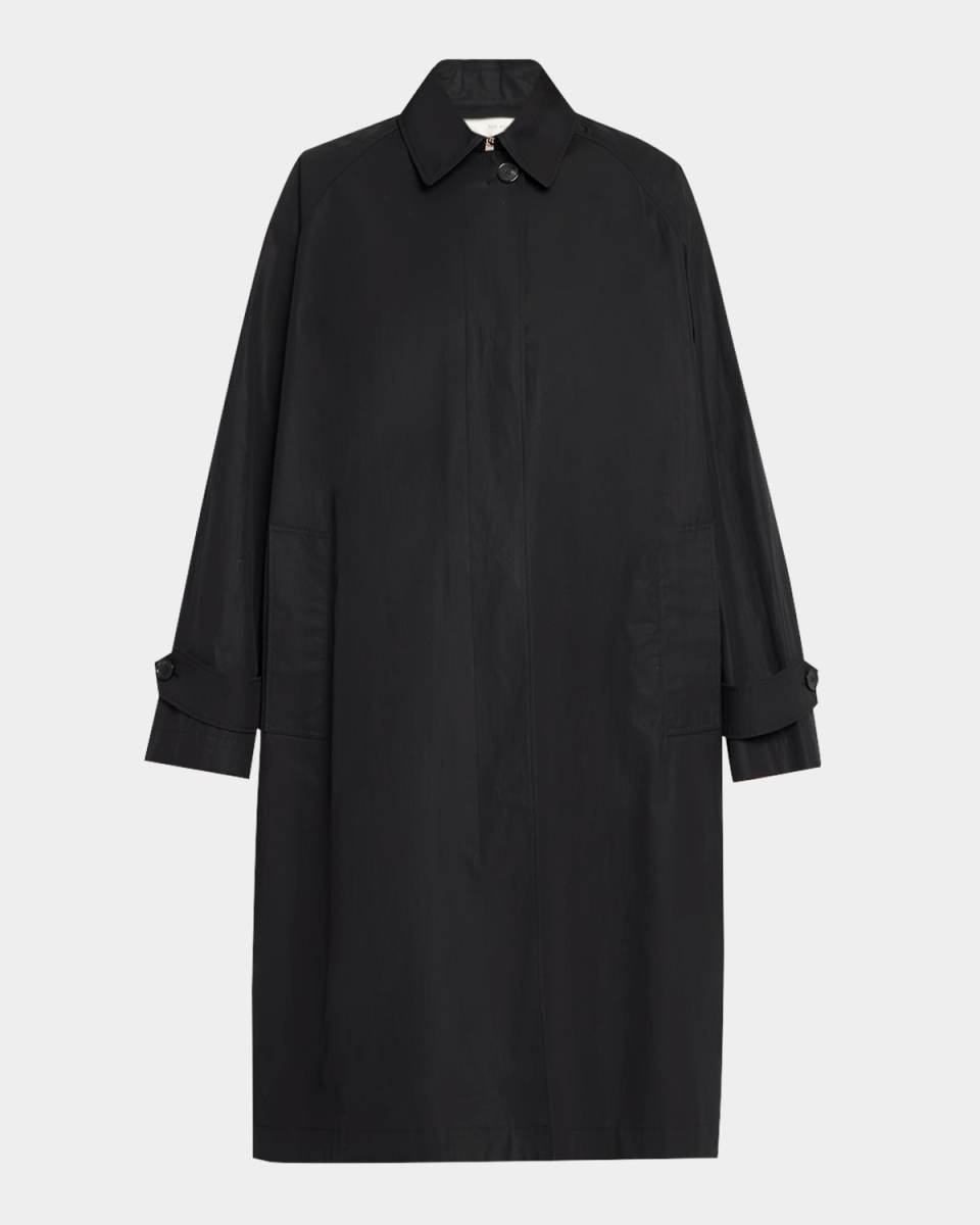 Tavishina Single-Breasted Trench Coat